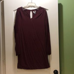 Burgundy sheath dress